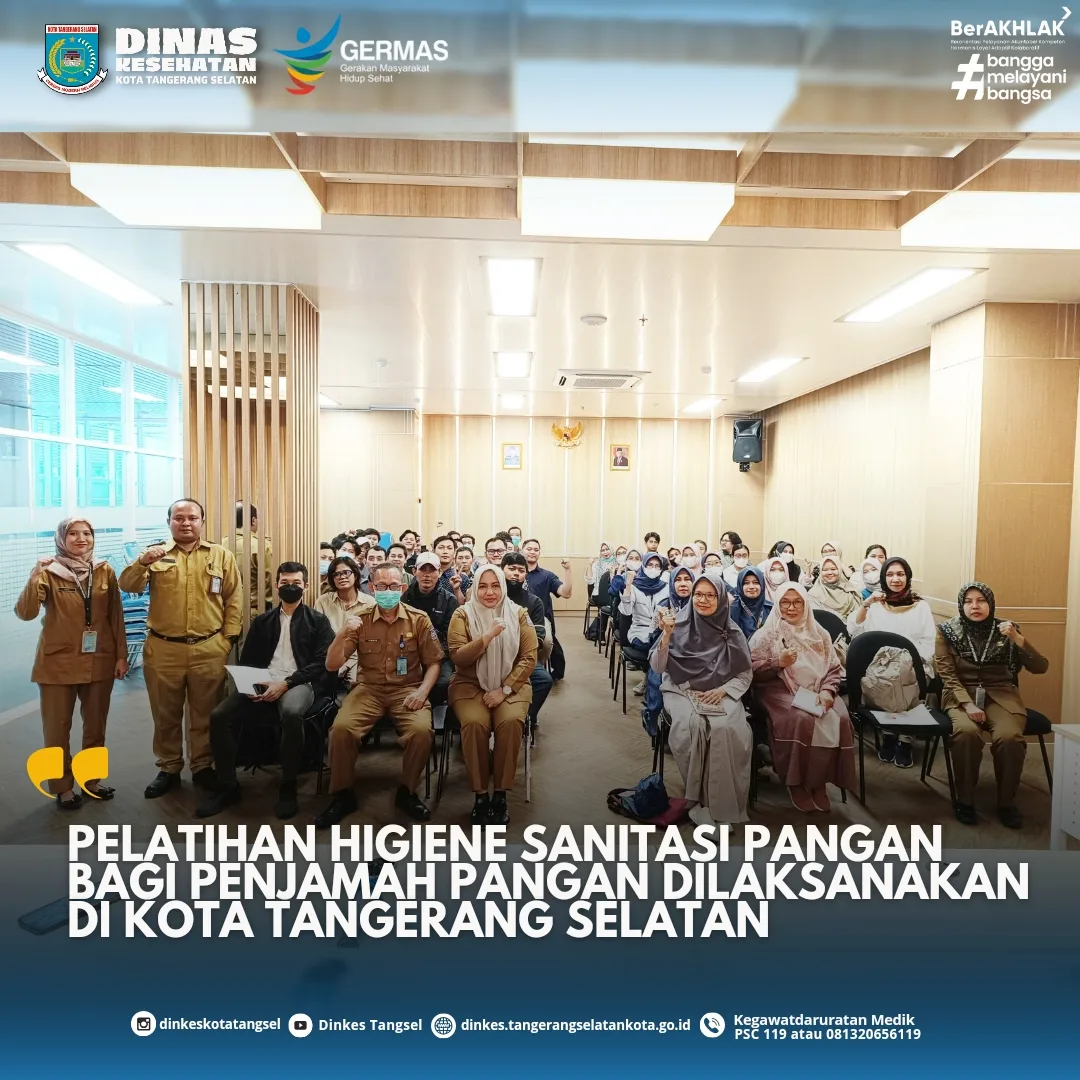 Pelatihan Higiene Sanitasi Pangan Bagi Penjamah Pangan Dilaksanakan di Kota Tangerang Selatan