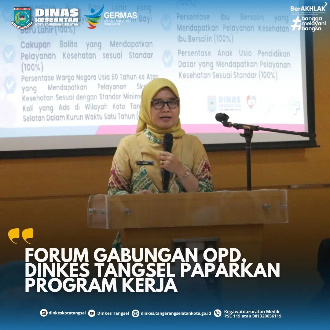 FORUM GABUNGAN OPD, DINKES TANGSEL PAPARKAN PROGRAM KERJA
