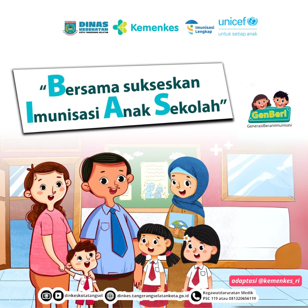 Bulan Imunisasi Anak Sekolah (BIAS) telah tiba