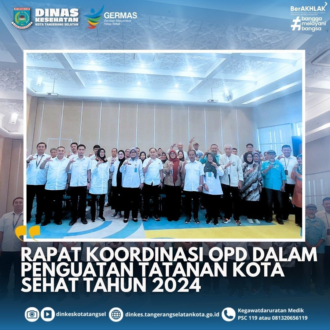 Rapat Koordinasi OPD dalam Penguatan Tatanan Kota Sehat Tahun 2024