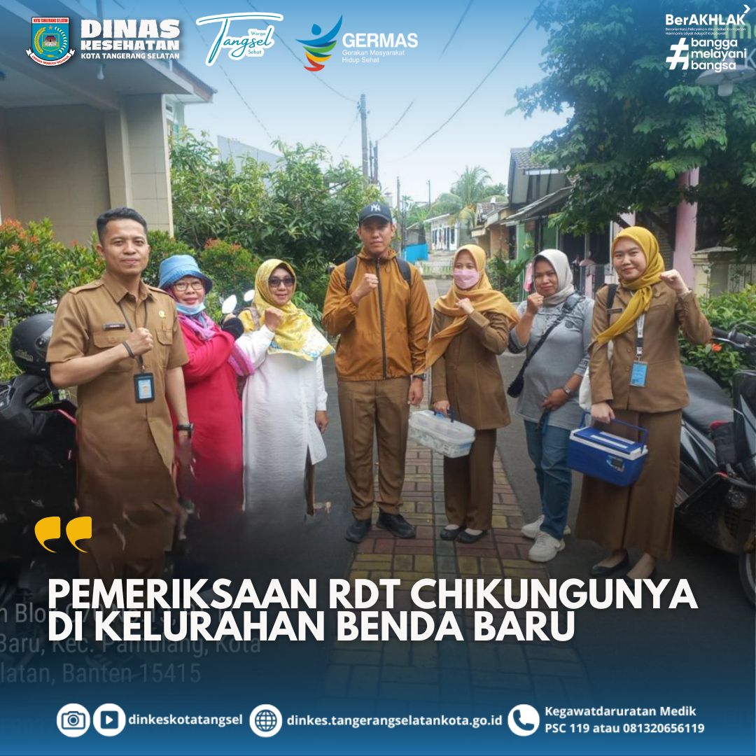 Pemeriksaan RDT Chikungunya di Kelurahan Benda Baru