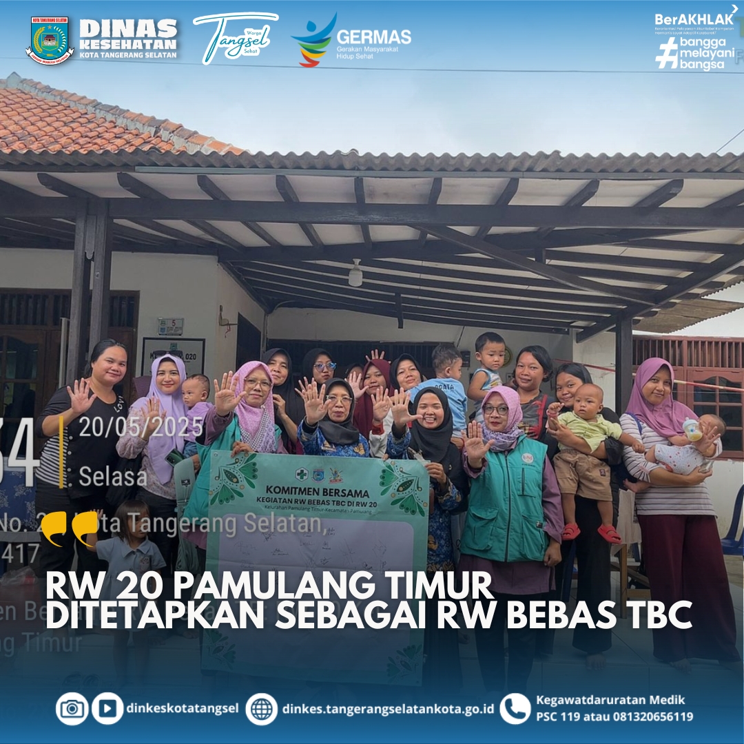 RW 20 Pamulang Timur Ditetapkan sebagai RW Bebas TBC