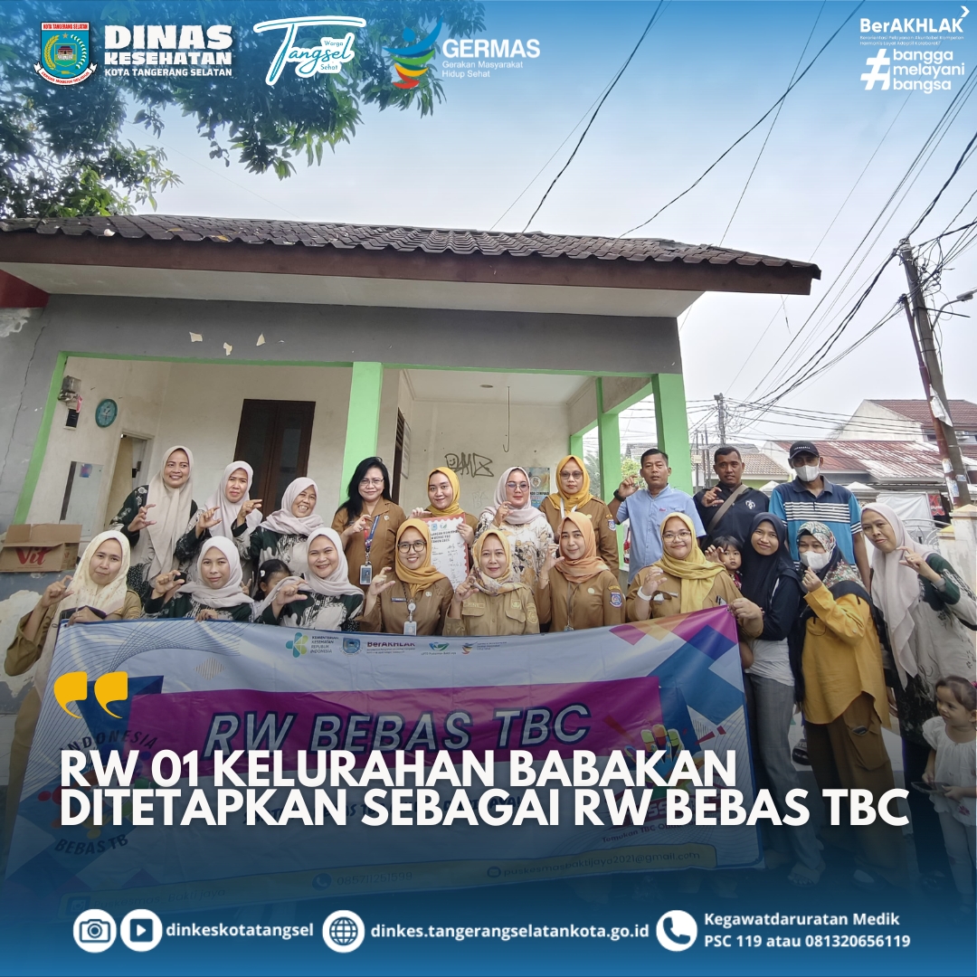 RW 01 Kelurahan babakan Ditetapkan sebagai RW Bebas TBC