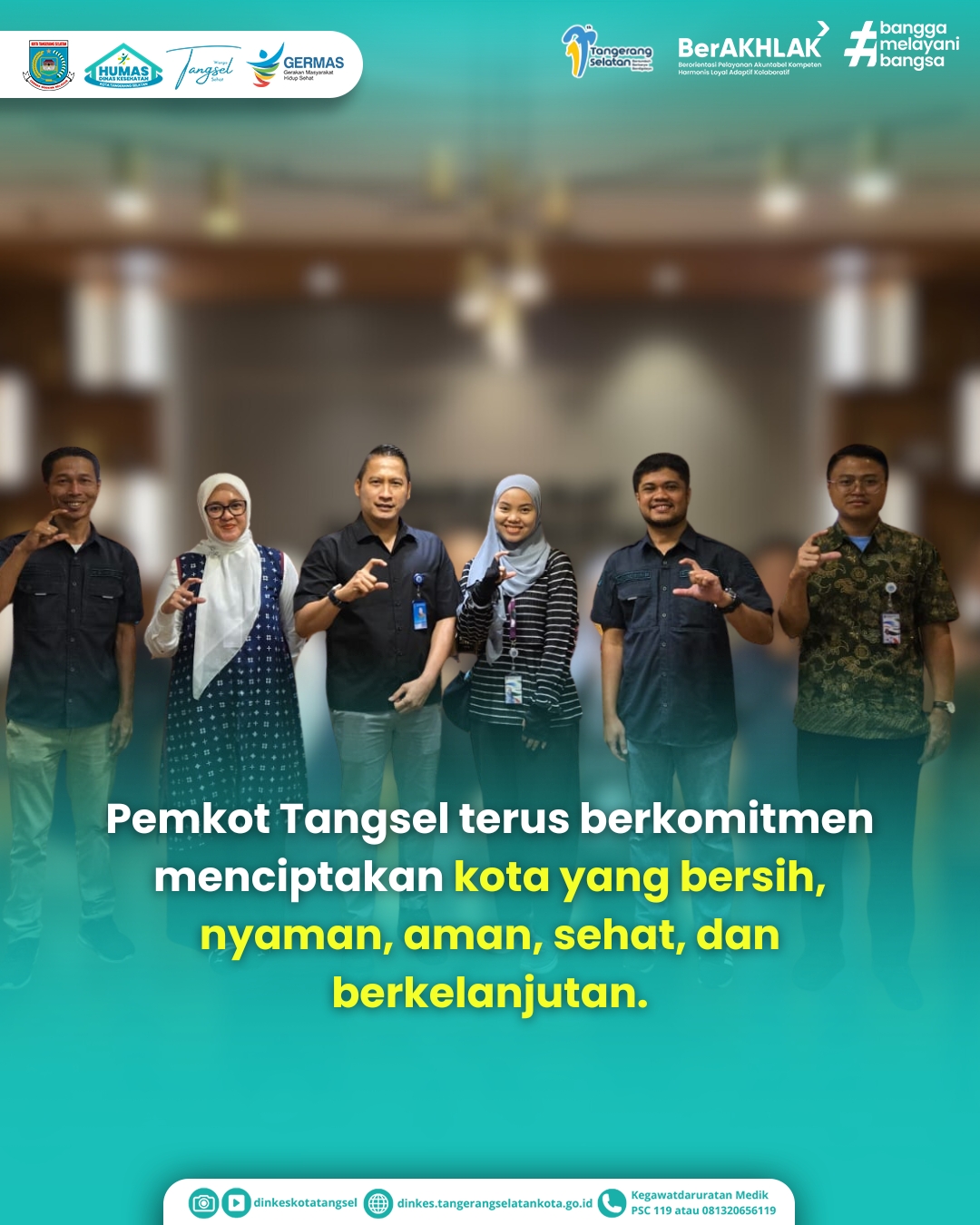 Pemerintah Kota (Pemkot) Tangerang Selatan (Tangsel) terus berkomitmen menciptakan kota yang bersih, nyaman, aman, sehat, dan berkelanjutan.