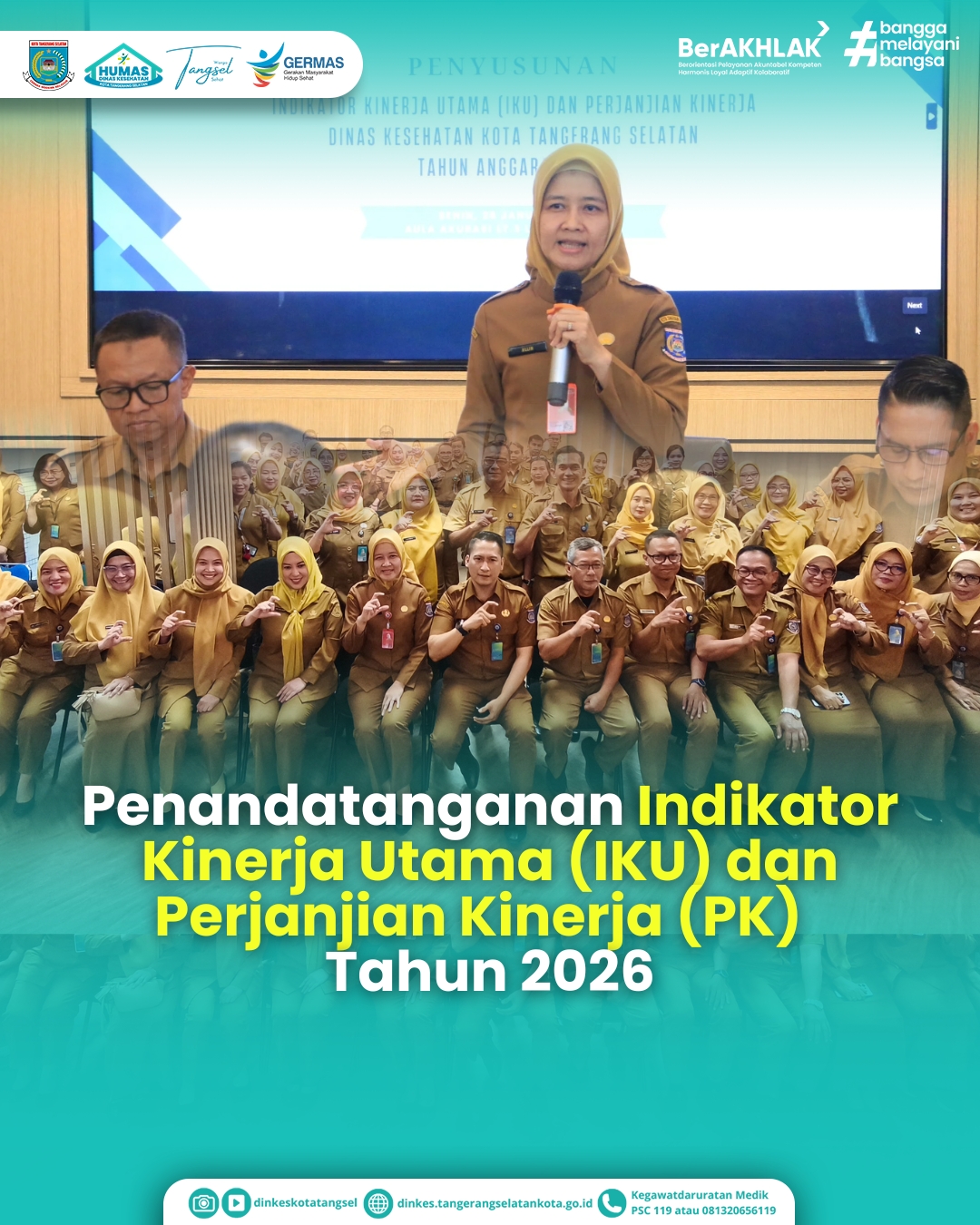 Penandatanganan  IKU dan PK Dinkes Tangsel Tahun 2026
