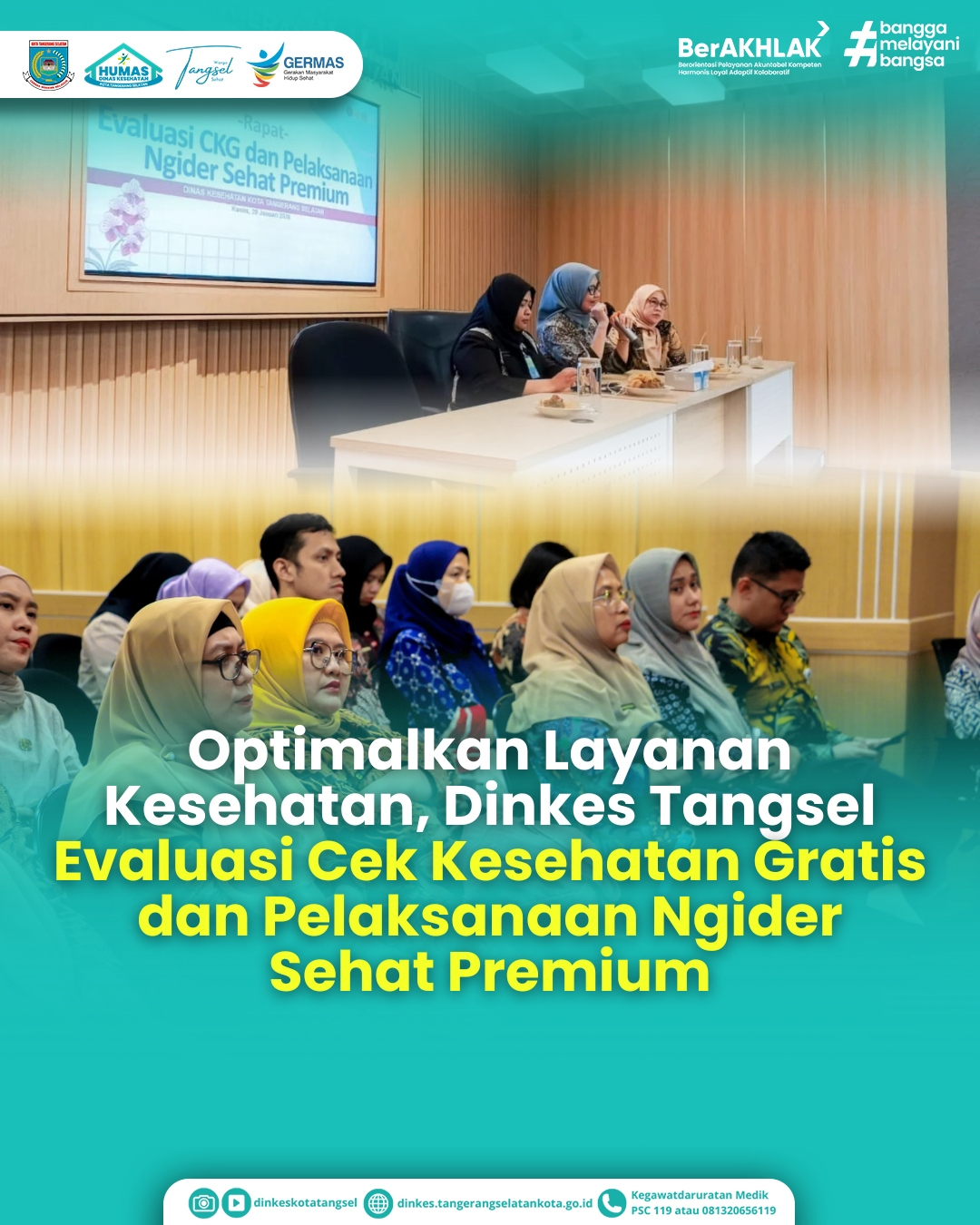 Optimalkan Layanan Kesehatan, Dinkes Tangsel Evaluasi Cek Kesehatan Gratis dan Pelaksanaan Ngider Sehat Premium