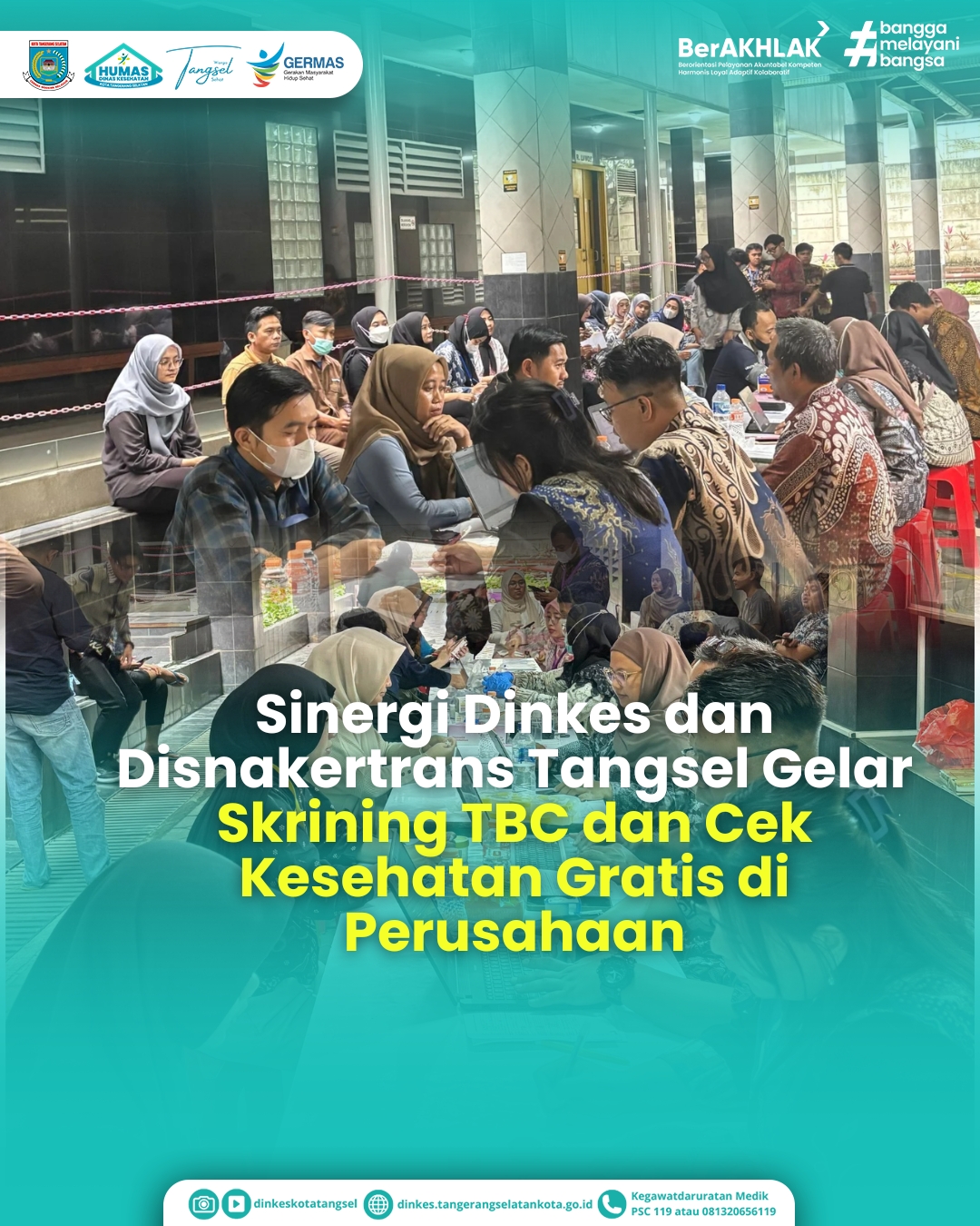 Sinergi Dinkes dan Disnakertrans Tangsel Gelar Skrining TBC dan Cek Kesehatan Gratis di Perusahaan