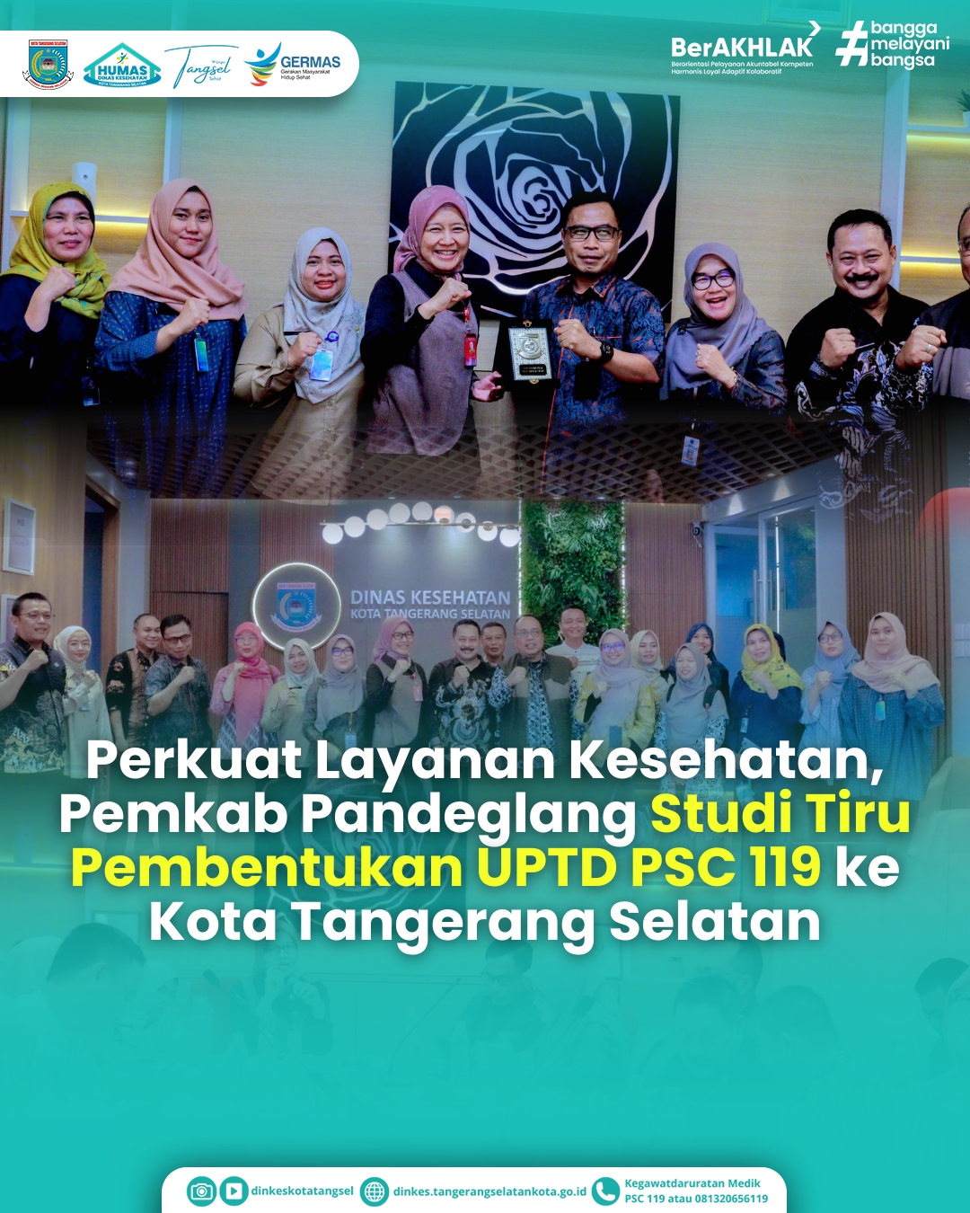 Perkuat Layanan Kesehatan, Pemkab Pandeglang Studi Tiru Pembentukan UPTD PSC 119 ke Kota Tangerang Selatan