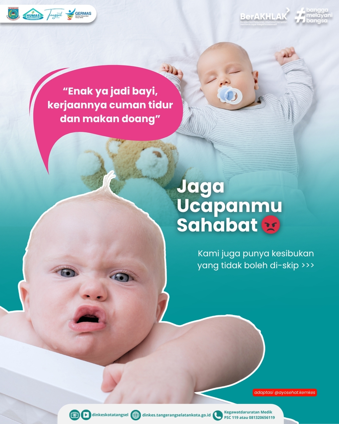 Kata siapa bayi cuma butuh makan dan tidur aja?