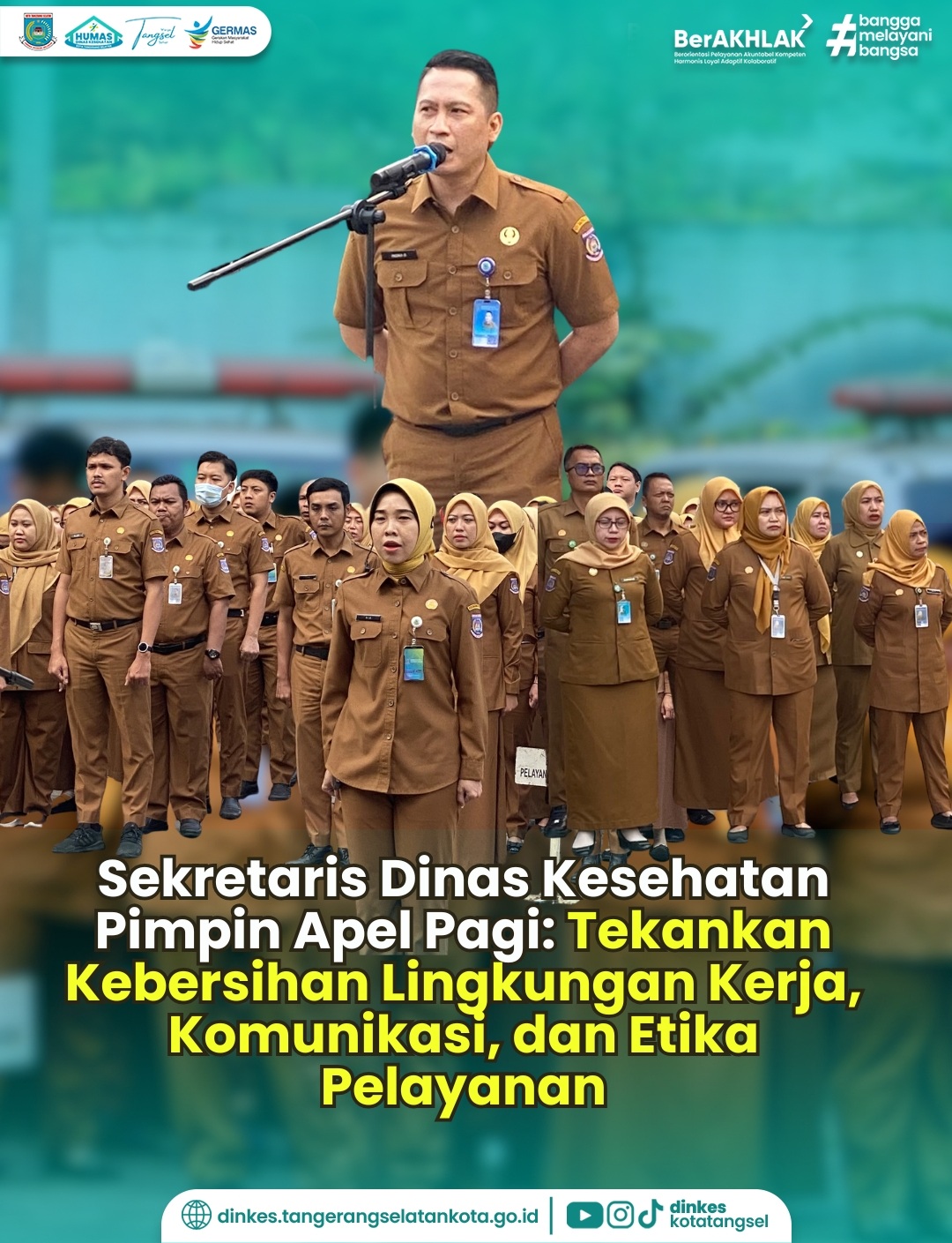 Sekretaris Dinas Kesehatan Pimpin Apel Pagi: Tekankan Kebersihan Lingkungan Kerja, Komunikasi, dan Etika Pelayanan