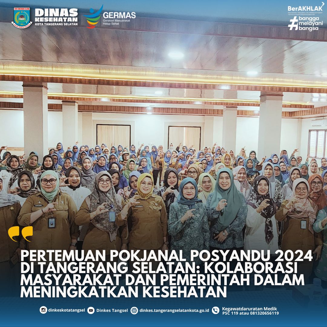Kepala Bidang Kesehatan Masyarakat, Lilis Suryani, SKM. M.Kes, Membuka Pertemuan Pokjanal Posyandu Tahun 2024